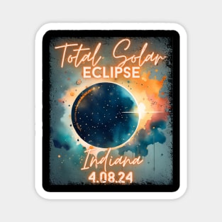 Total Solar Eclipse 2024 Indiana Art Science Men Women Kids Magnet