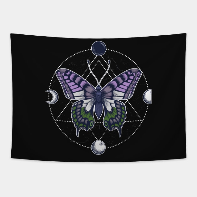 Genderqueer Butterfly Tapestry by Psitta