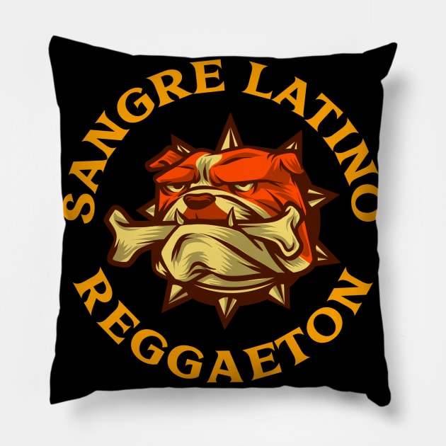 Sangre Latino Reggaeton Pillow by Art Deck