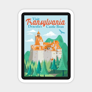 Travel Poster Transylvania, Bran castle, Dracula 1 Magnet