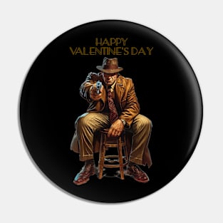 Happy Valentine’s Day. 1920’s art deco Gangster. Pin