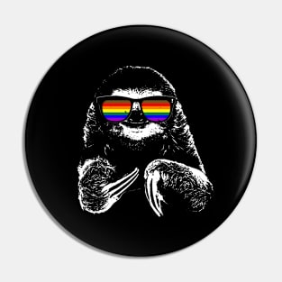 Pride Sloth Philly LGBTQ Pride Flag Sunglasses Pin