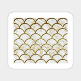 Golden marble deco scales Magnet