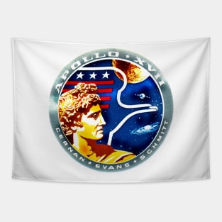 apollo 17 moon mission art Tapestry