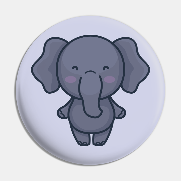Cute Baby Elephant Cartoon - Baby Elephant - Pin | TeePublic Cute Baby Elephant Cartoon - Baby Elephant - Pin | TeePublic