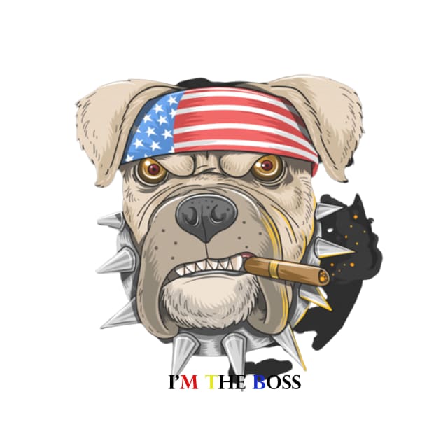 Pitbull American punk head dog by lemirbashir