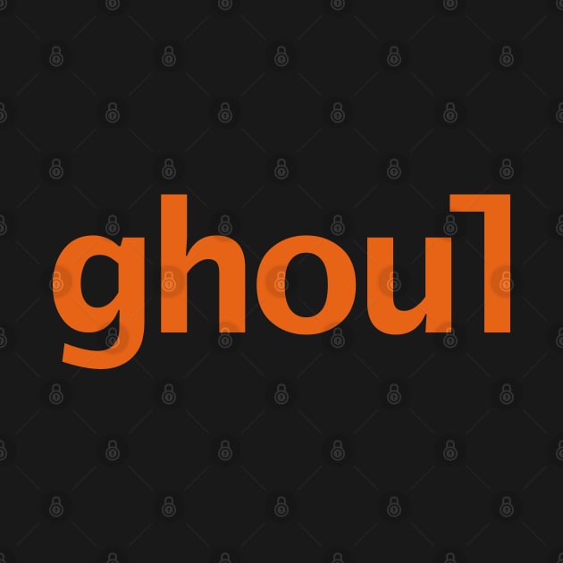 Ghoul Halloween Typography Orange Text by ellenhenryart