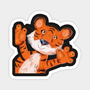 Happy tiger says hi Magnet