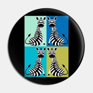 Cool Sitting Zebra Pin