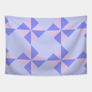 Periwinkle Right and Left Patchwork Pattern Tapestry