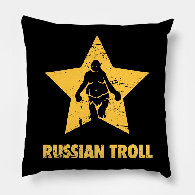 Funny Russian Troll / Internet Bot Pillow by MeatMan