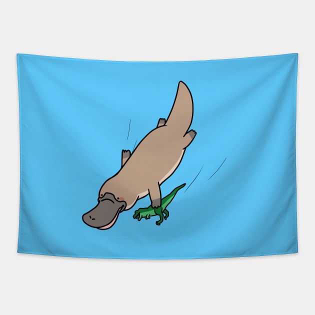 Platypus Tapestry by Otterlyalice