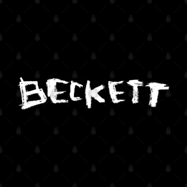 Writer Name: Beckett, bold hand lettering by badlydrawnbabe