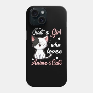 Anime and Cats Lover for Teen Manga kawaii Graphic Otaku Phone Case