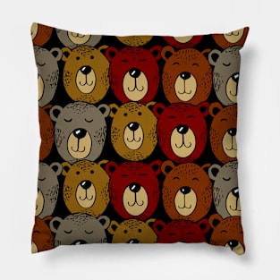 Cute bear seamless pattern background. Pillow