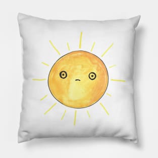 Sad sun Pillow