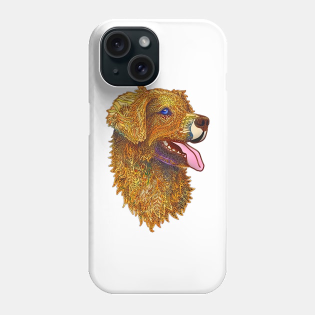 Golden Retriever Filigree Phone Case by Hareguizer