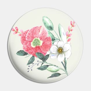 Helleborus and anemone flowers Pin