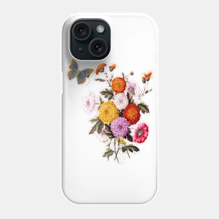 Chrysanthemum and Butterfly Phone Case