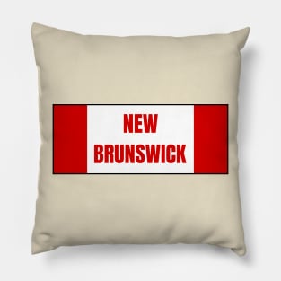 New Brunswick in Canadian Flag Colors Pillow