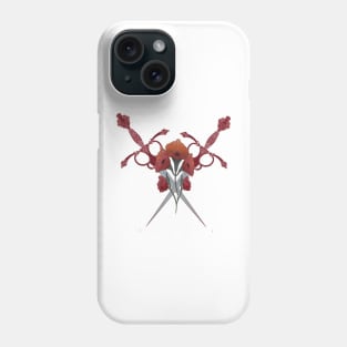 Butterfly Knives Peony Poppy Edgy Phone Case