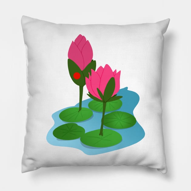 Water Lily Pillow by The.Pretty.Latina