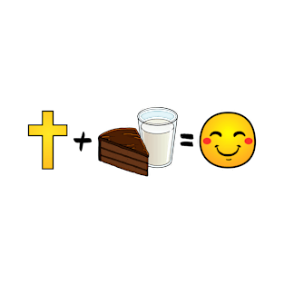 Christ plus Chocolate Cake with Milk equals happiness T-Shirt