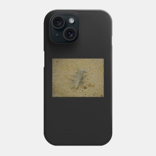 Feather in the sand Phone Case