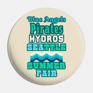 RETRO SUMMER 2023 SEATTLE SEAFAIR FUN. Blue Angels, Hydros, Parades, Pirates and More! Pin