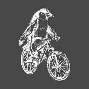 SEEMBO Penguin Cycling Bicycle Bicycling Biker Biking Bike T-Shirt