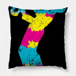 Colorful Pop Art Style Saxophone Musician Pillow