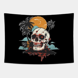 Skull Beach Tapestry