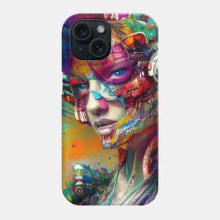 Cyberpunk Rainbow Dreamer Phone Case