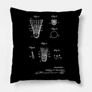 Badminton Vintage Patent Drawing Funny Novelty Pillow