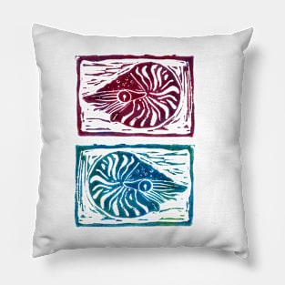 Nautilus Print Pillow