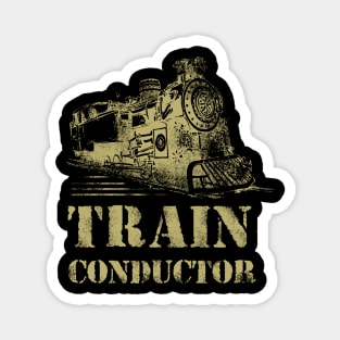 Train Conductor T-Shirt Funny Train Lover Halloween Costume Magnet