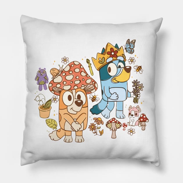 Bluey King Bingo Mushroom Pillow by ExpresYourself