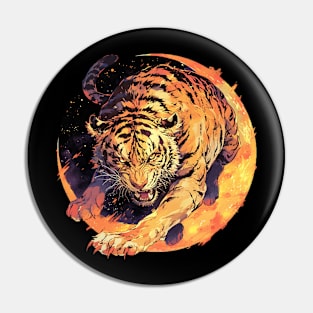 wild tiger Pin