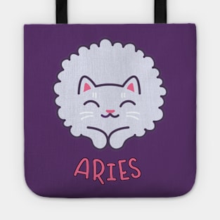 Funny Aries Cat Horoscope Tshirt - Astrology and Zodiac Gift Ideas! Tote