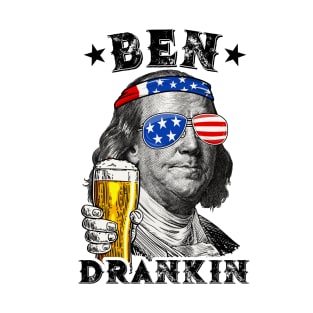 4th of July Shirt, Funny American Shirt, Ben Drankin, Beer Drinking Gift, Ben Franklin T-shirt for men and women T-Shirt