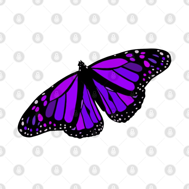 Purple butterfly emoji epilepsy awareness sticker by Sarah Doodles