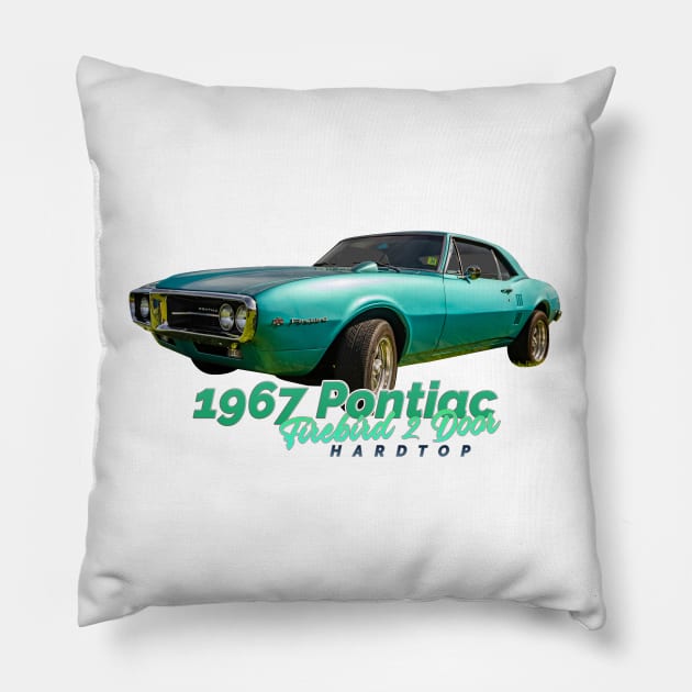 1967 Pontiac Firebird 2 door Hardtop Pillow by Gestalt Imagery