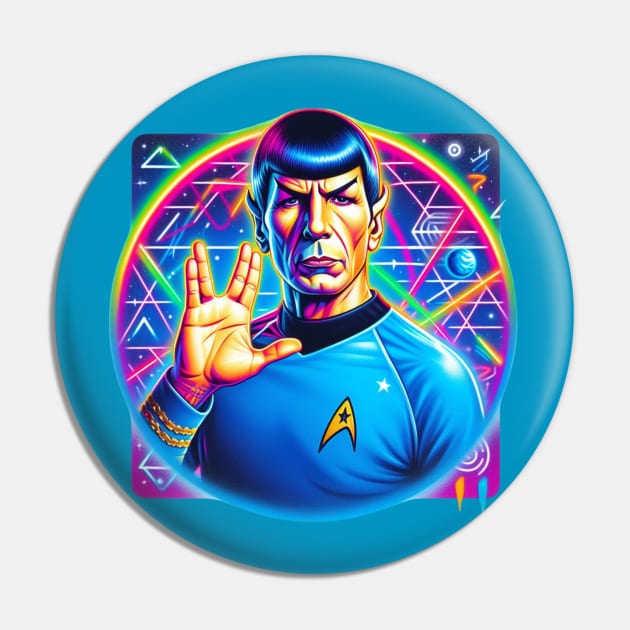 Mr. Spock in the 80's Pin by Tiger Mountain Design Co.