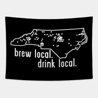 North Carolina State Brewery Map Craft Beer Graphic Tapestry