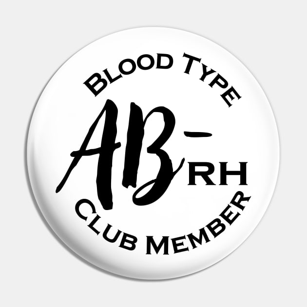 Blood type AB minus club member Pin by Czajnikolandia