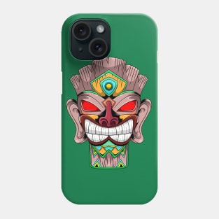 Tiki Mask Long Neck Phone Case