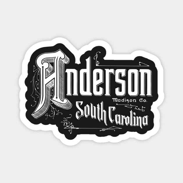 Vintage Anderson, SC Magnet by DonDota