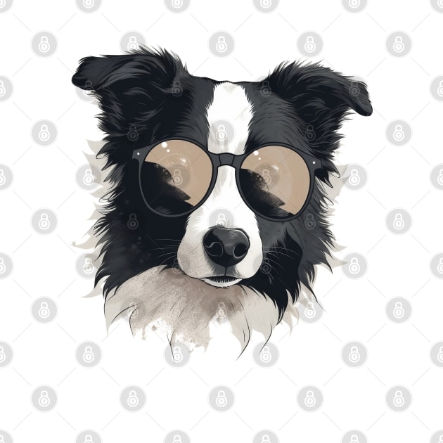 Border Collie With Sunglasses by Artifyio