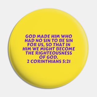 Bible Verse 2 Corinthians 5:21 Pin