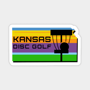 Kansas Disc Golf - State Shape Shadows Magnet